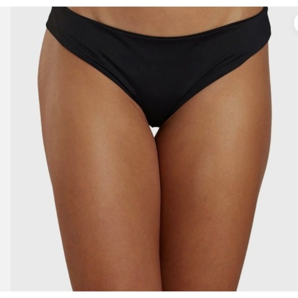 NWT prAna Gemma Reversible Bikini Swim Bottom Womens Small Black UPF Quick‎ Dry
